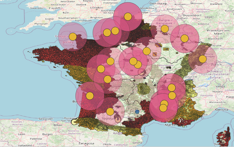 carte des catastrophes naturelles potentielles  et habitabilité